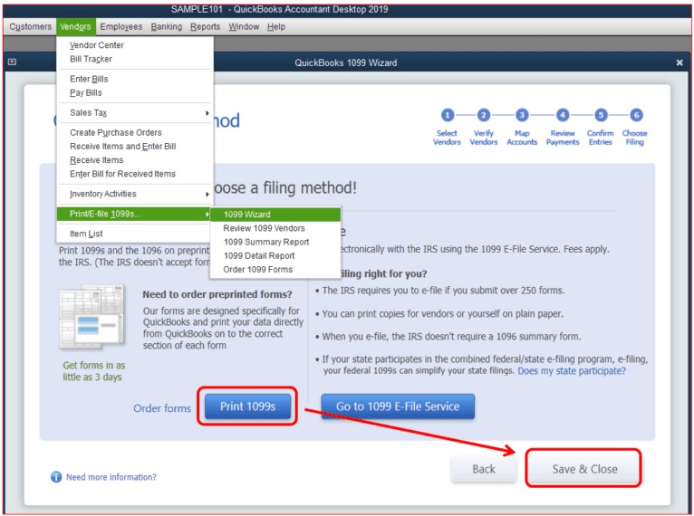 How to Print 1099 Forms in QuickBooks Desktop