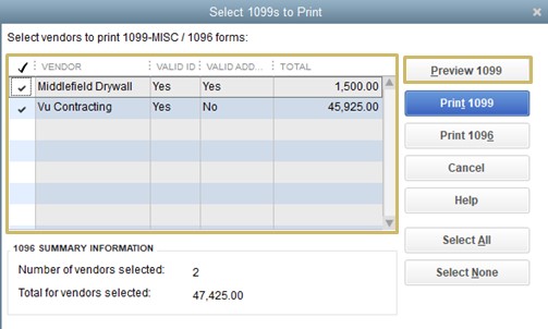 How to Print 1099 in QuickBooks Desktop