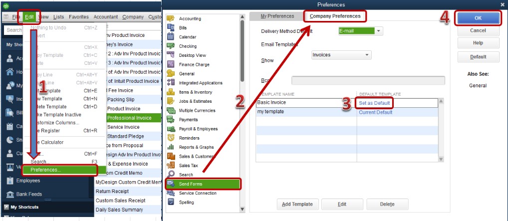 How to change email on QuickBooks desktop