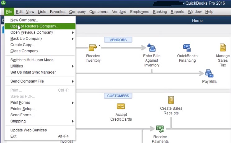 How to open a .qbm file on QuickBooks desktop