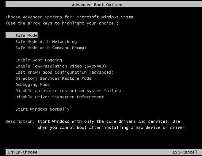 In a safe mode, QuickBooks Re-installation