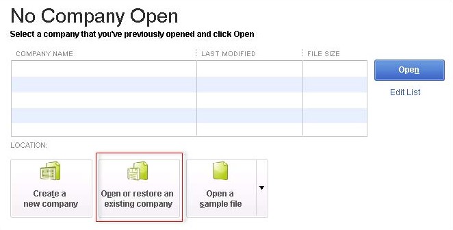 Open the company file in multi-user mode