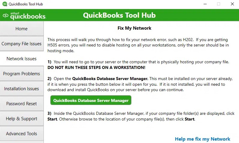 QuickBooks Database Server Manager