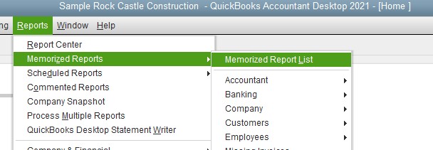 Recreating memorized report group