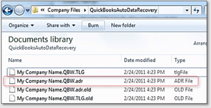 Rename QuickBooks .TLG and .ND files