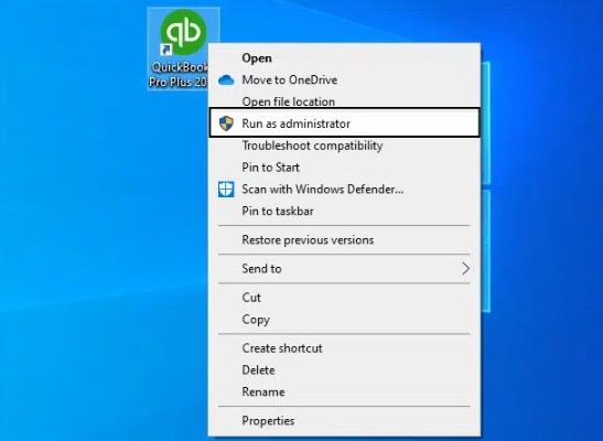 Run QuickBooks as Admin