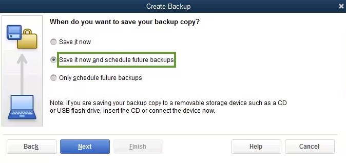 Update the backup files and the QuickBooks program