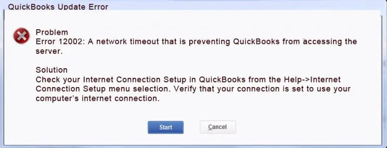 What Is QuickBooks Error 12002