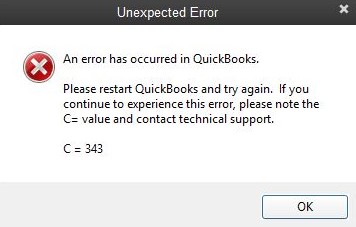 What is QuickBooks Error C 343