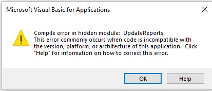 What is a Compile Error in Hidden Module QuickBooks