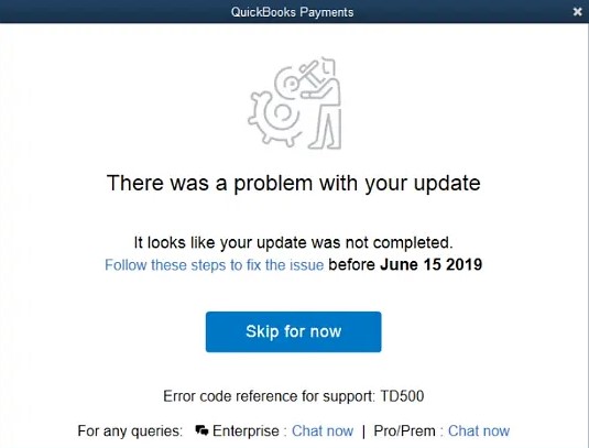 About QuickBooks Error TD500