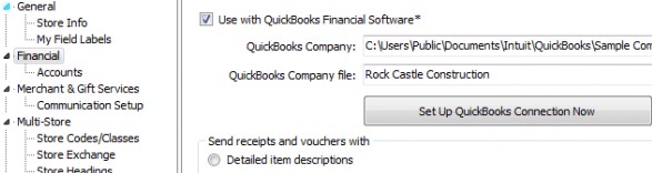 Choose the appropriate QuickBooks File in QuickBooks POS