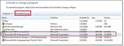 Configure the Microsoft .NET framework