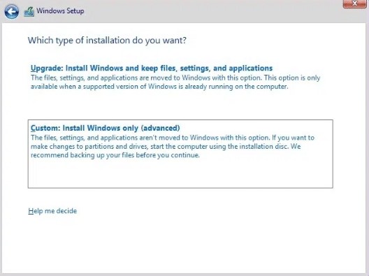 Execute a Fresh Installation of Windows