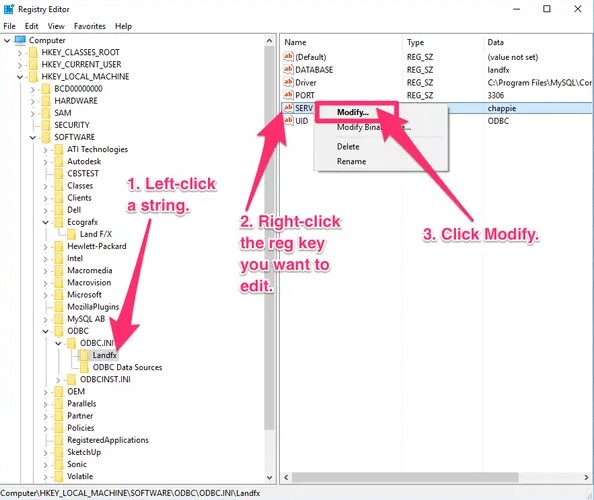 Fix Windows registry settings