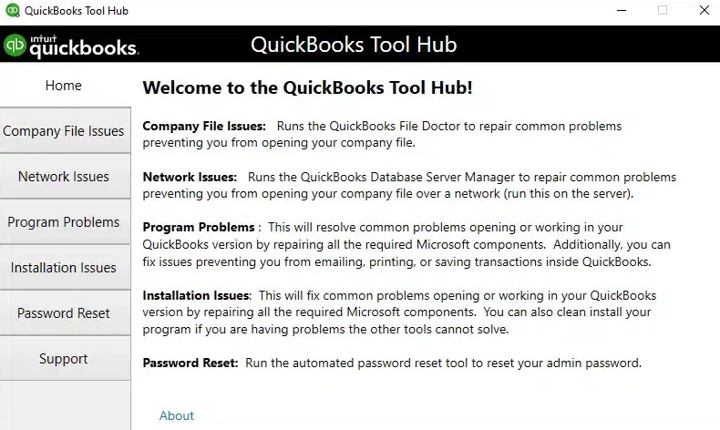 Download the QuickBooks tool hub