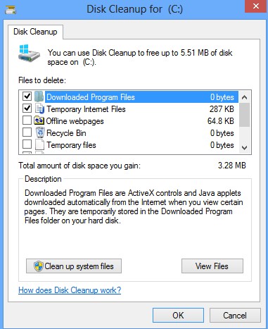 Remove all the temporary files and junk files from the system and use the disk clean-up tool