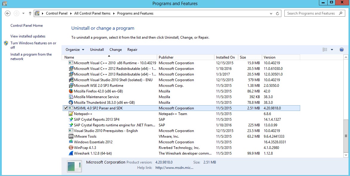 Repair Microsoft MSXML