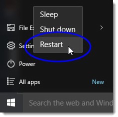 Restart and reboot your system