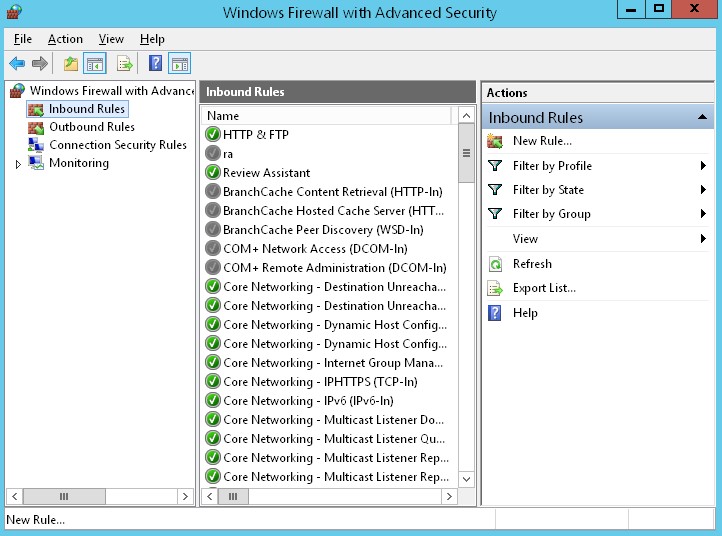 Set Firewall Manually