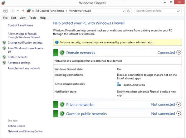 Switch Firewall Settings