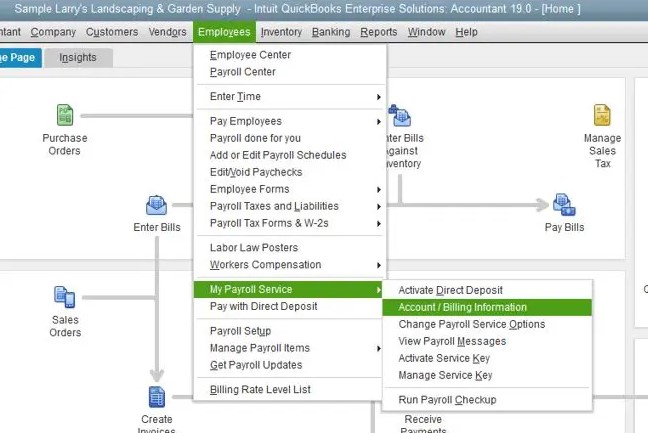 Turn on the QuickBooks Payroll Subscription