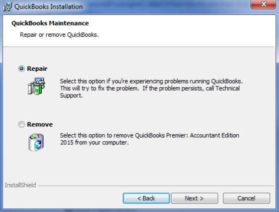 Use the repair tool for QuickBooks desktop