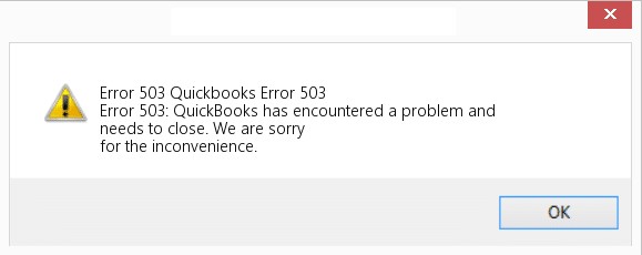 What Does QuickBooks Error 503 Mean