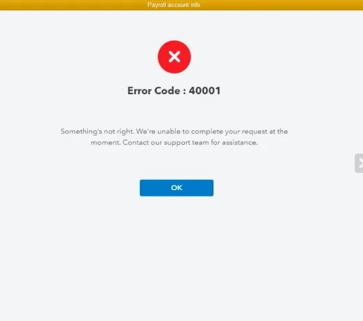 What Is QuickBooks Error 40001