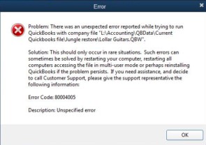 What Is QuickBooks Error 80004005