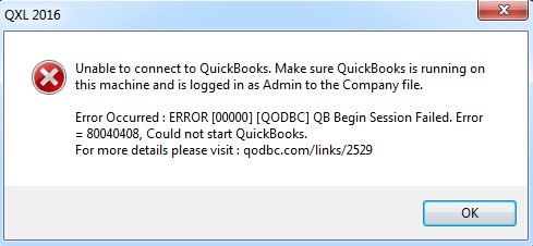 What is QuickBooks error code 80040408