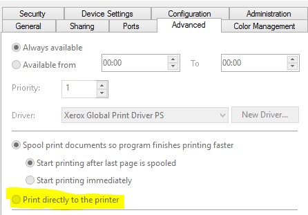 Print Directly to Printer