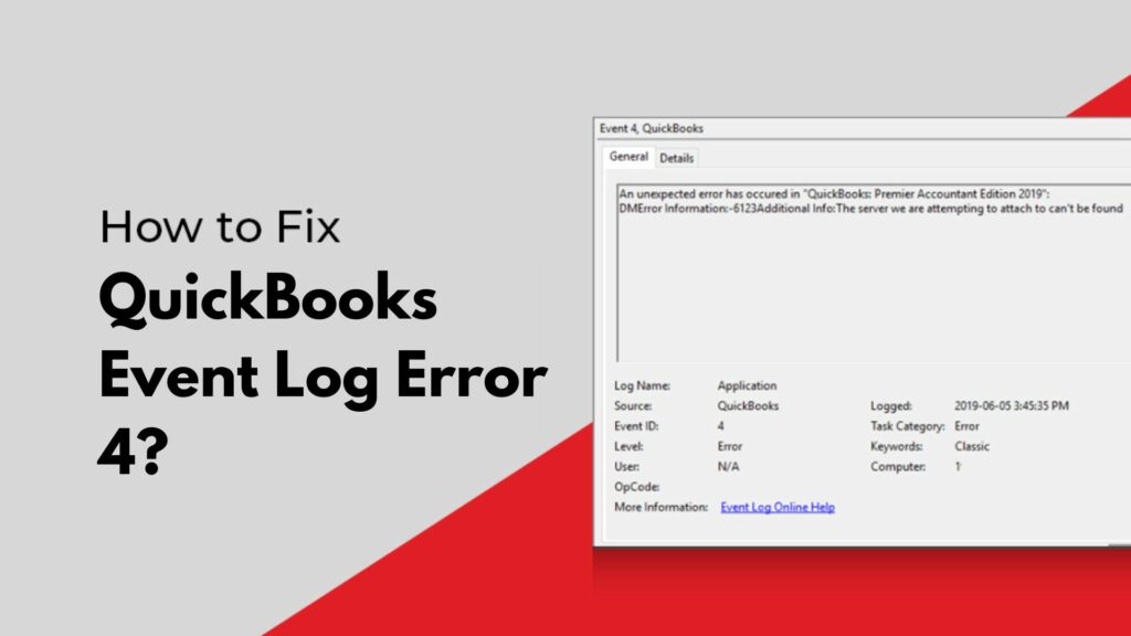 Fix QuickBooks Event Log Error 4