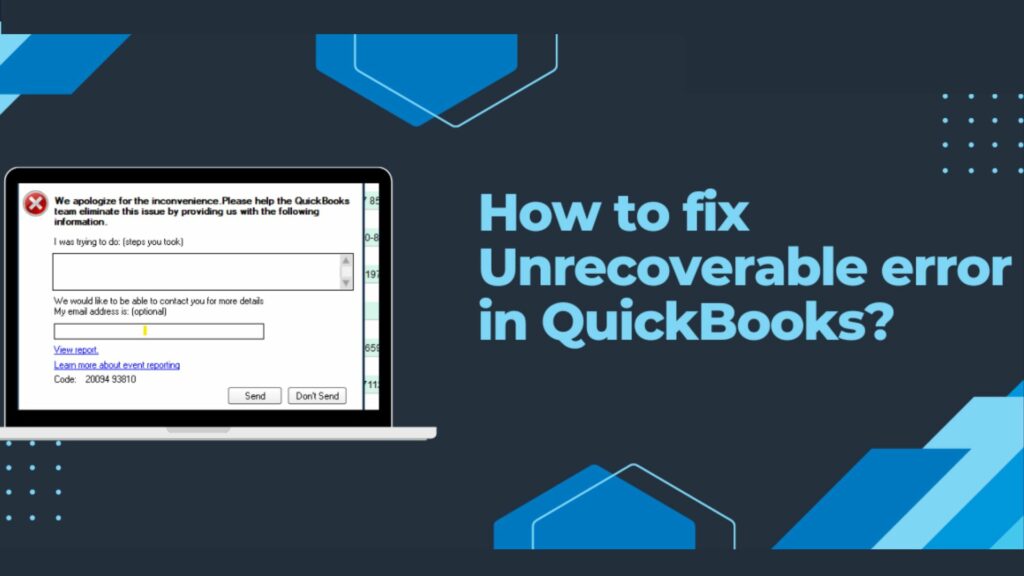 Fix QuickBooks unrecoverable error