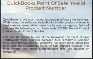 invalid product number quickboot point sale