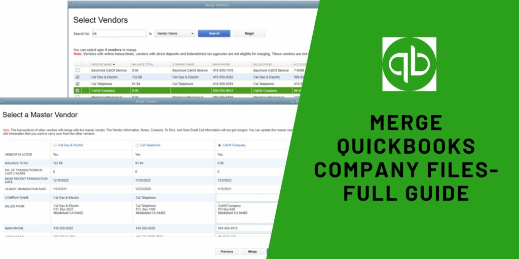 Merge QuickBooks Company Files