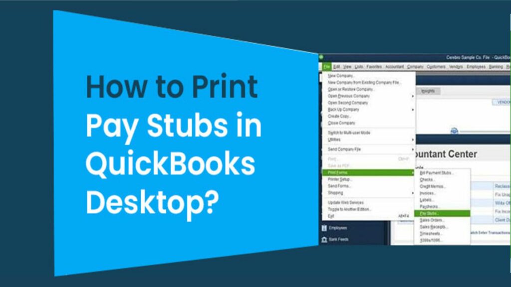 Print pay stubs in QuickBooks Desktop