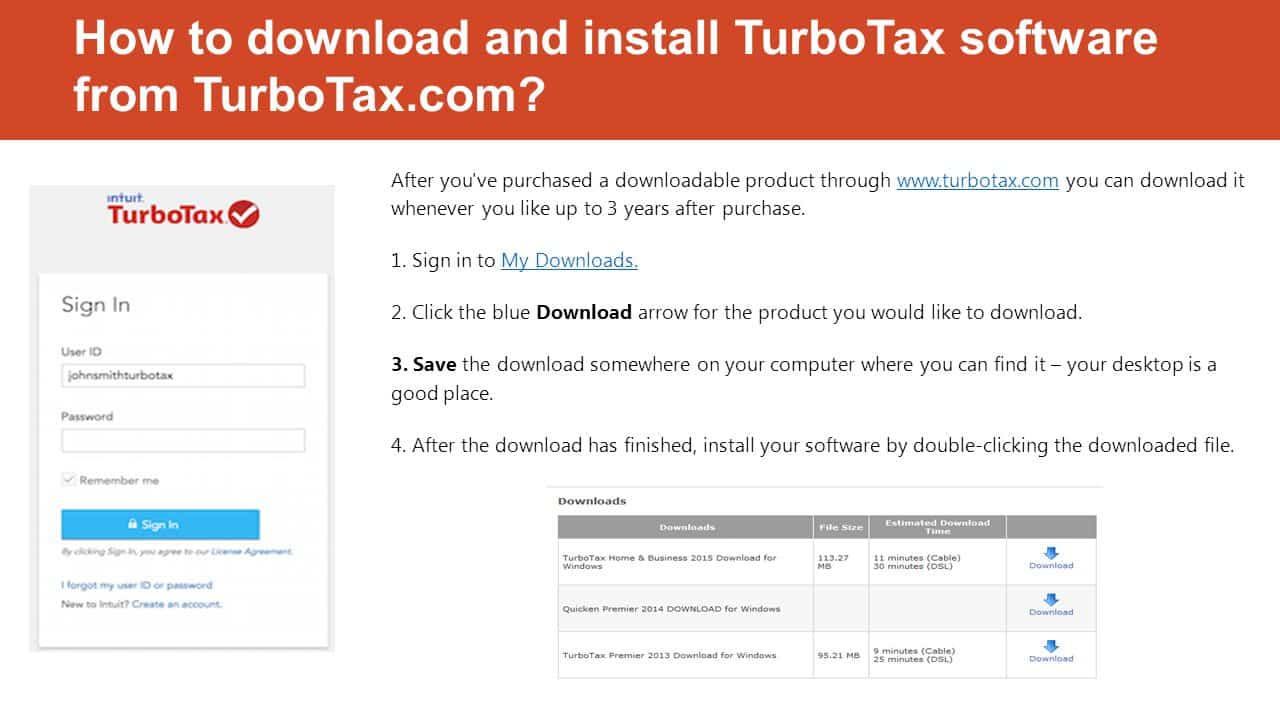 How To Download And Install TurboTax Software